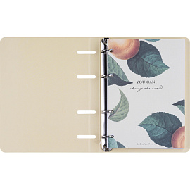 Тетрадь на кольцах со сменным блоком Be Smart Flora А5 120 листов с рисунком в клетку с перфорацией, матовая ламинация