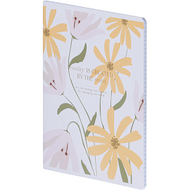 Тетрадь общая Be Smart April А5 48 листов в клетку на скрепке (обложка с рисунком цветы, матовая ламинация)