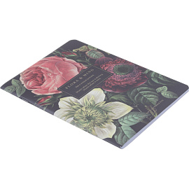 Тетрадь общая Be Smart Flora А5 48 листов в клетку на скрепке (обложка с рисунком, матовая ламинация, тиснение фольгой)