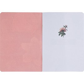 Тетрадь общая Be Smart Flora А5 48 листов в клетку на скрепке (обложка с рисунком, матовая ламинация, тиснение фольгой)