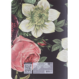 Тетрадь общая Be Smart Flora А5 48 листов в клетку на скрепке (обложка с рисунком, матовая ламинация, тиснение фольгой)