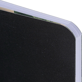 Тетрадь общая Be Smart Flora А5 48 листов в клетку на скрепке (обложка черная, матовая ламинация, тиснение фольгой)