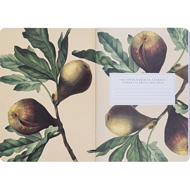 Тетрадь общая Be Smart Flora А5 48 листов в клетку на скрепке (обложка черная, матовая ламинация, тиснение фольгой)