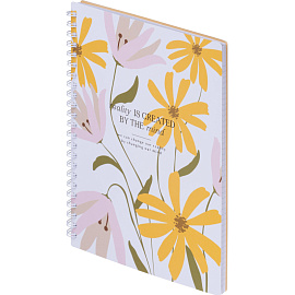 Тетрадь общая Be Smart April А5 80 листов в клетку на спирали (обложка с рисунком, матовая ламинация, тиснение фольгой)