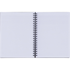 Бизнес-тетрадь Be Smart Believe А5 120 листов в клетку на спирали (обложка черная, матовая ламинация, тиснение фольгой)