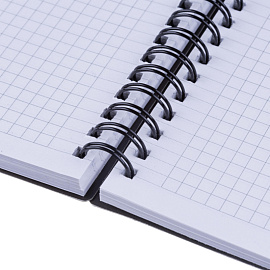 Бизнес-тетрадь Be Smart Believe А5 120 листов в клетку на спирали (обложка черная, матовая ламинация, тиснение фольгой)