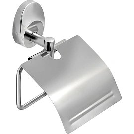 Держатель для туалетной бумаги настенный Solinne металл серебристый (с крышкой)