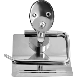 Держатель для туалетной бумаги настенный Solinne металл серебристый (с крышкой)