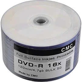Диск DVD-R CMC 4.7 ГБ 16x bulk CMCDVDRPRB50 (50 штук в упаковке)