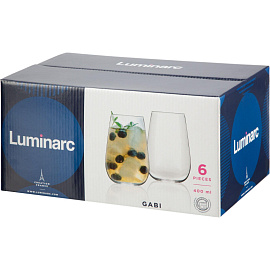 Стакан (коллинз) Luminarc Габи стеклянный 400 мл (6 штук в упаковке)