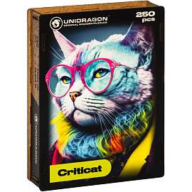 Пазл деревянный Unidragon Pop-Art GlowUp Criticat 250 деталей фото Пазл деревянный Unidragon Pop-Art GlowUp Criticat 250 деталей