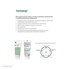 Паста Армакон Топхэнд очищающая для рук с комбинированным абразивом 200 мл (1205)