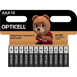 Батарейка AAA мизинчиковая Opticell Basic (12 штук в упаковке)