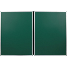 Доска магнитно-меловая 3-х секционная 100х300см Attache зеленая, лак