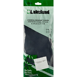Перчатки КЩС неопреновые Lakeland Neosol EC30F с хлопковым напылением черные (размер 10, ХL)