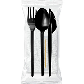 Набор одноразовых столовых приборов Комус №5 на 1 персону (5 предметов, 200 наборов в упаковке)