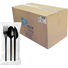Набор одноразовых столовых приборов Комус №5 на 1 персону (5 предметов, 200 наборов в упаковке)