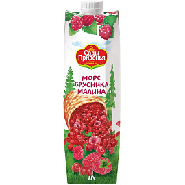 Морс Сады Придонья бруснично-малиновый 1 л