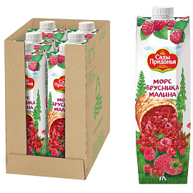 Морс Сады Придонья бруснично-малиновый 1 л