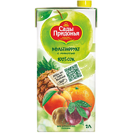 Сок Сады Придонья мультифрукт с мякотью 2 л