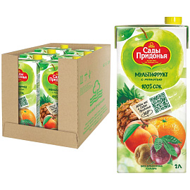 Сок Сады Придонья мультифруктовый с мякотью 2 л