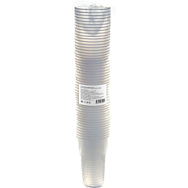 Стакан одноразовый пластиковый Комус 500/520 мл прозрачный 50 штук в упаковке