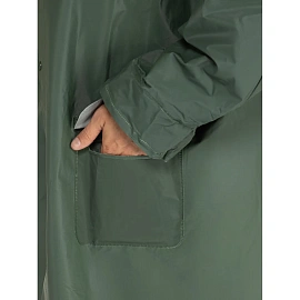 Плащ влагозащитный Delta Plus МА305 полиэстеровый на кнопках зелёный (размер 64-66, рост 196-204)