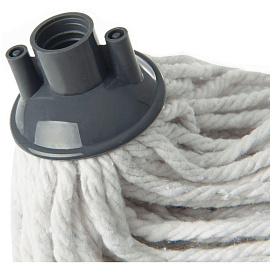 Насадка МОП для верёвочной швабры хлопок/полиэстер 28x7 см белая