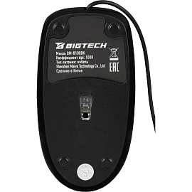 Мышь проводная BigTech BM-B100BK чёрная (MO-101) фото Мышь проводная BigTech BM-B100BK чёрная (MO-101)