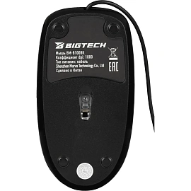 Мышь проводная BigTech BM-B100BK чёрная (MO-101) фото Мышь проводная BigTech BM-B100BK чёрная (MO-101)
