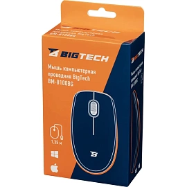 Мышь компьютерная Bigtech BM-B100BG черный/серый фото Мышь компьютерная Bigtech BM-B100BG черный/серый
