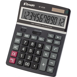 Калькулятор настольный Комус AF-450B 12-разрядный черный 195x149x47 мм