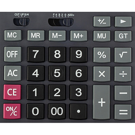 Калькулятор настольный Комус AF-450B 12-разрядный черный 195x149x47 мм