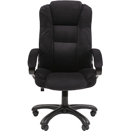 Кресло для руководителя Chairman 600 HOME чёрное (ткань, пластик)