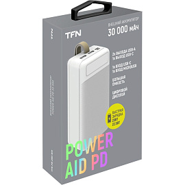 Внешний аккумулятор (power bank) TFN Power Aid (30000 мАч, белый, TFN-PB-280-WH)