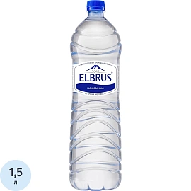 Вода минеральная Эльбрус столовая газированная 1.5 л