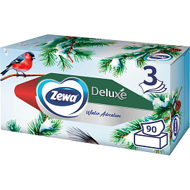 Салфетки косметические Zewa Deluxe 3-слойные (90 штук в упаковке) фото Салфетки косметические Zewa Deluxe 3-слойные (90 штук в упаковке)
