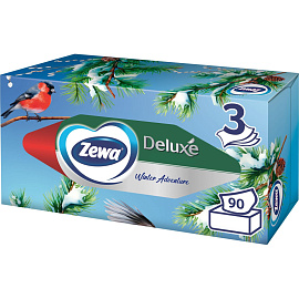 Салфетки косметические Zewa Deluxe 3-слойные (90 штук в упаковке) фото Салфетки косметические Zewa Deluxe 3-слойные (90 штук в упаковке)