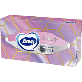 Салфетки косметические Zewa Deluxe 3-слойные (90 штук в упаковке) фото Салфетки косметические Zewa Deluxe 3-слойные (90 штук в упаковке)