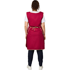 Фартук-сарафан для торговли Маркет Мастер малиновый/бежевый