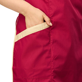 Фартук-сарафан для торговли Маркет Мастер малиновый/бежевый