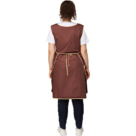 Фартук-сарафан для торговли Маркет Мастер шоколадный/бежевый