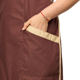 Фартук-сарафан для торговли Маркет Мастер шоколадный/бежевый