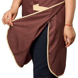 Фартук-сарафан для торговли Маркет Мастер шоколадный/бежевый