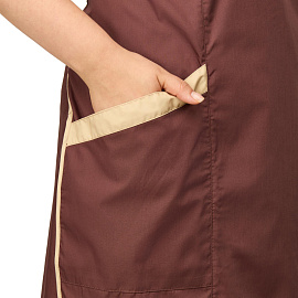 Фартук-сарафан для торговли Маркет Мастер шоколадный/бежевый