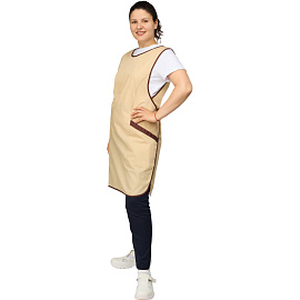 Фартук-сарафан для торговли Маркет Мастер бежевый/шоколадный