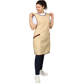 Фартук-сарафан для торговли Маркет Мастер бежевый/шоколадный