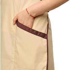 Фартук-сарафан для торговли Маркет Мастер бежевый/шоколадный