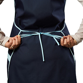 Фартук-сарафан для торговли Маркет Мастер синий/голубой фото Фартук-сарафан для торговли Маркет Мастер синий/голубой