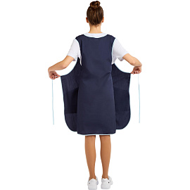 Фартук-сарафан для торговли Маркет Мастер синий/голубой фото Фартук-сарафан для торговли Маркет Мастер синий/голубой